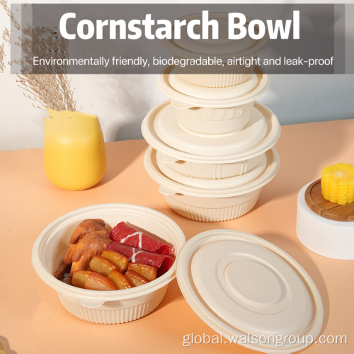 Biodegradable Round Tableware Compostable Corn Starch Disposable Bowl Factory